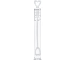 Bellenblaas harten staafje wit - 48 stuks