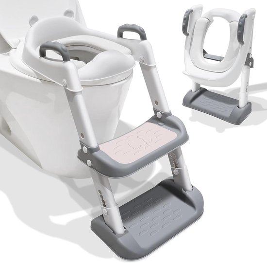 Baby Potty Training Toiletbril Peuter Toiletbril Met Antislip Stapkruk Ladder En Antislip Brede Stappen Zacht Kussen Kinderen Peuter Opvouwbare Stoel Voor Kinderen Peuter Unisex Groen