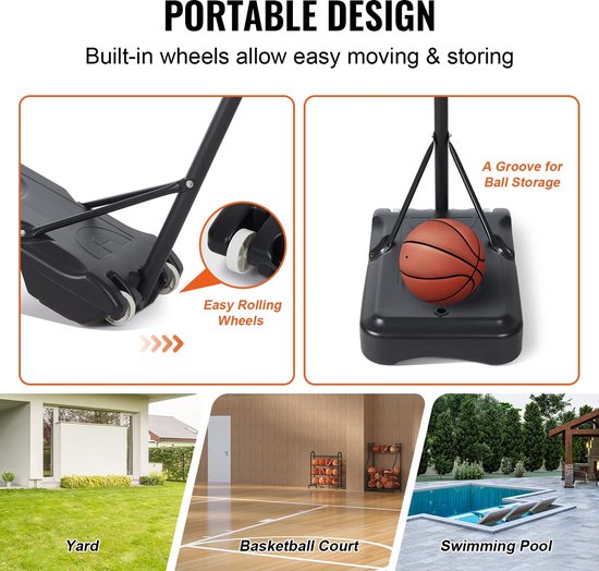 Basketbalmand voor vloermontage Exit Toys Galaxy