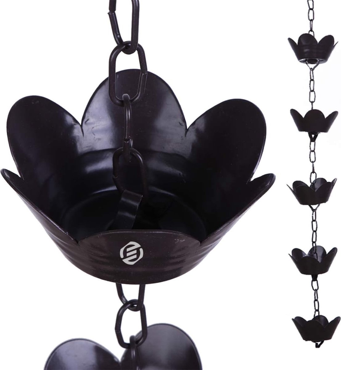 Equivera Regenketting voor Buiten Watervaleffect RVS Ketting Regenvanger Balkondecoratie