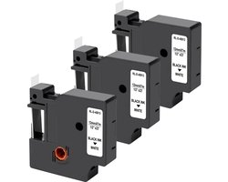 Label compatible Dymo LabelManager 150 280 350 450 LabelPoint 200 300 - Label 45013 12 mm x 7 m - Set van 3 witte linten