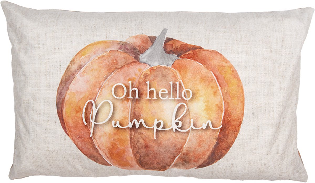Kussenhoes Overig 30x50 cm Beige Polyester Pompoen Herfst decoratie