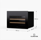 Bol.com Klarstein Rhone 28 Uno Wijnkoelkast - 28 Flessen - Push-to-open - Geruisloos - Zwart aanbieding