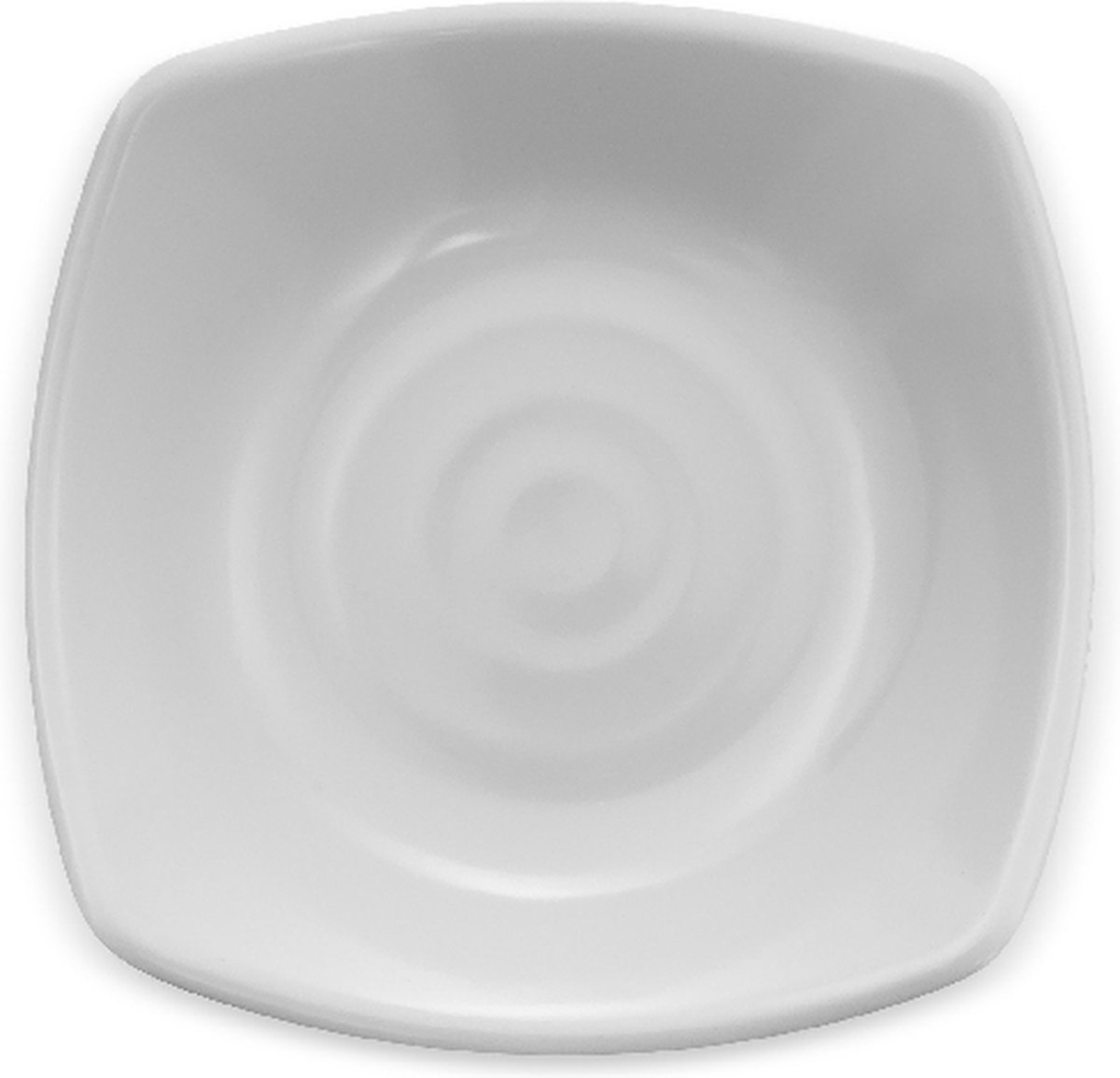 Carlisle - Ramekin - CADEAU tip - 9.0CM - Wit - Dipper - Tipje - Sausjes - Vierkant - Melamine - set à 12 stuks