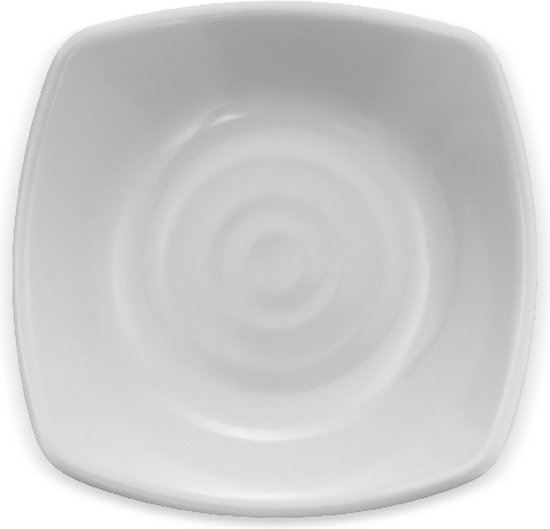 Foto: Carlisle ramekin cadeau tip 9 0cm wit dipper tipje sausjes vierkant melamine set 12 stuks