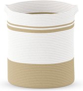 Panier à linge Organess - Trieur de linge - Pliable - 80L - Katoen - Wit & Marron