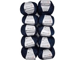 Manhattan Viscose - garen met glitter 500 gram metallic wol effectwol (petrol 908) - YarnArt