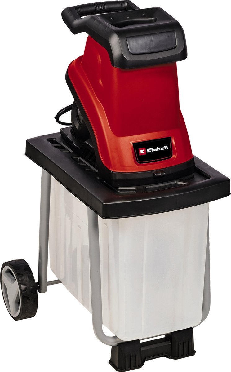 Bol.com Einhell Elektrische Hakselaar GC-KS 2540 CB - 2500 W - Max. takdikte: Ø40 mm - 55 L opvangbak - 2 omkeerbare messen van speciaal staal - Incl. praktische aanduwstok aanbieding