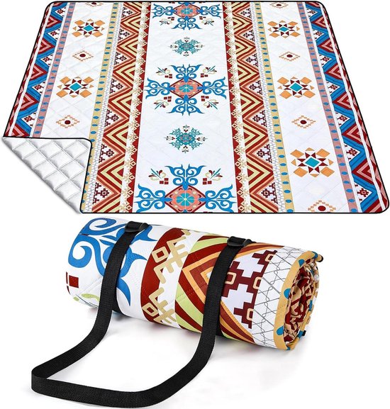 SPRINGOS ® Rétro Couverture De Pique-Nique Tapis De Picnic Pliable Portable Impe