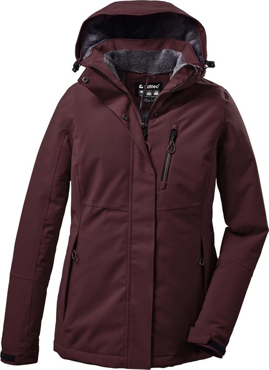 killtec Meisjes Functionele jas met capuchon en sneeuwvanger/outdoorjas is waterdicht KOW 170 GRLS JCKT, pink, 116, 40927-000