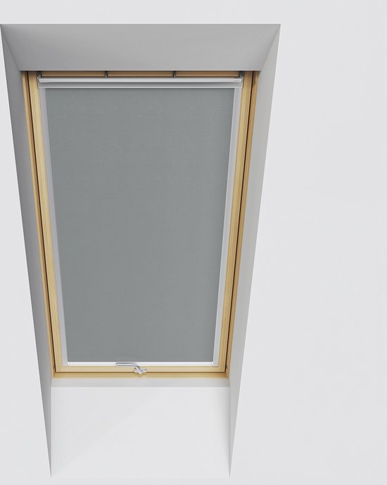 Store enrouleur occultant facile à fixer, conçu pour VELUX MK06, Grijs - Installation rapide, aucun perçage requis