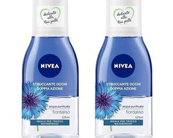 Nivea Oogmake-Up Remover Double Effect - 2 x 125 ml - Waterproof