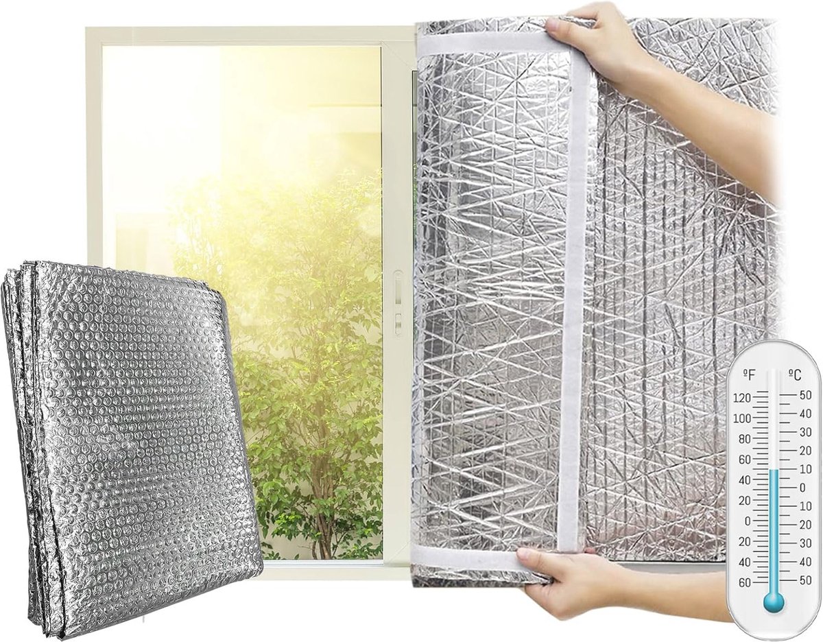Thermische Isolatie voor Ramen - 1.5x1.2m - Raamisolatie Vermindert Kou en Warmte - Reflecterende Isolatie - Energiebesparing Window Opener for Greenhouses