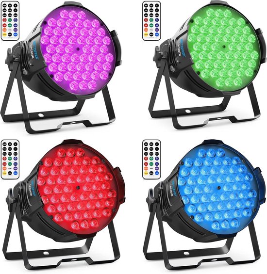 Lot de 3 Lumières à LED Pinspot, Czgor Spot Disco Boule 15W RVBW 4 en 1