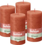 Bolsius - Rustieke Kaars - 4 Stuks - Oranje - 13cm - Halloween