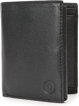 Portefeuille Homme en Cuir Zwart - Portefeuille Homme Debout - RFID - Cuir Véritable - Cadeau
