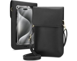 Mobielhoesje geschikt voor HTC Desire 20 PRO in ZWART Etui Case Cover Handtas voor dames