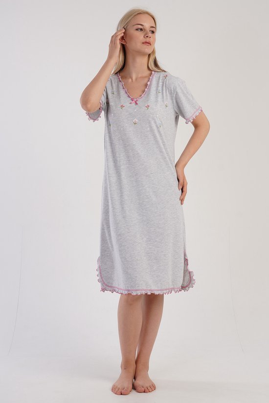 Vienetta - Chemise de nuit pour femme, manches courtes - XXL