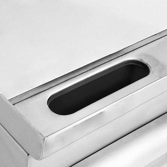 HCB® - Professionele Horeca Bakplaat - glad - 230V - RVS / INOX - Electrisch Teppanyaki Grill apparaat - 45x36x22 cm (DxBxH) - 23 kg - 8707 — afbeelding 2