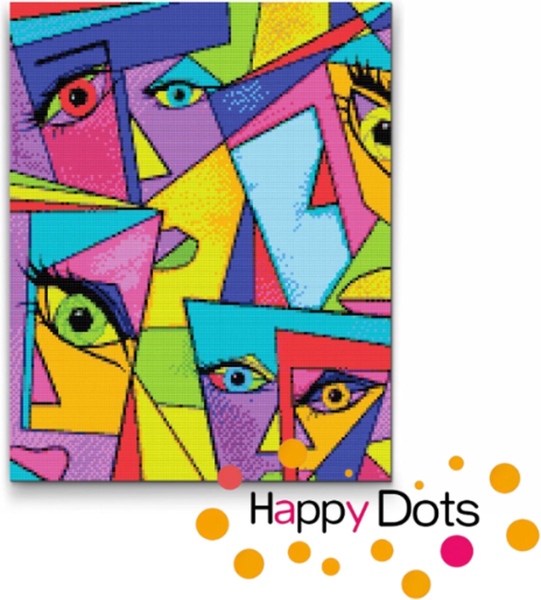 Diamond Painting Gezichten Abstract (HappyDots)
