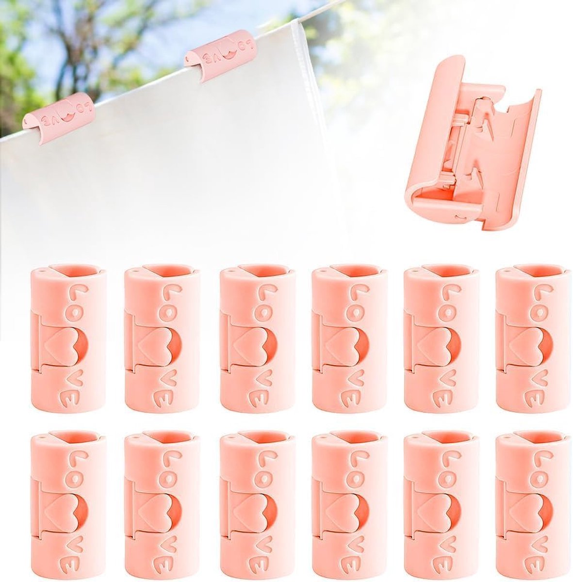 Goedkoopste Dekbed Clips - 12 Stuks - Stevige Dekbed Clips - Dekbedclips - Dekbed Klemmen - Dekbed Knijpers - Clip Dekbedovertrek - Voorkomt Het Verschuiven Van Je Dekbed - Klemmen - Roze