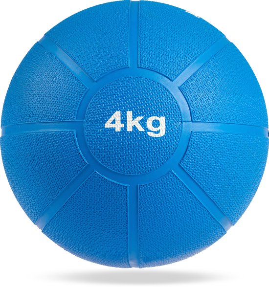 Matchu sports -  Medicijn bal - 4kg - Gewichtsbal - Wallball - Meerdere maten - Krachtbal - Blauw