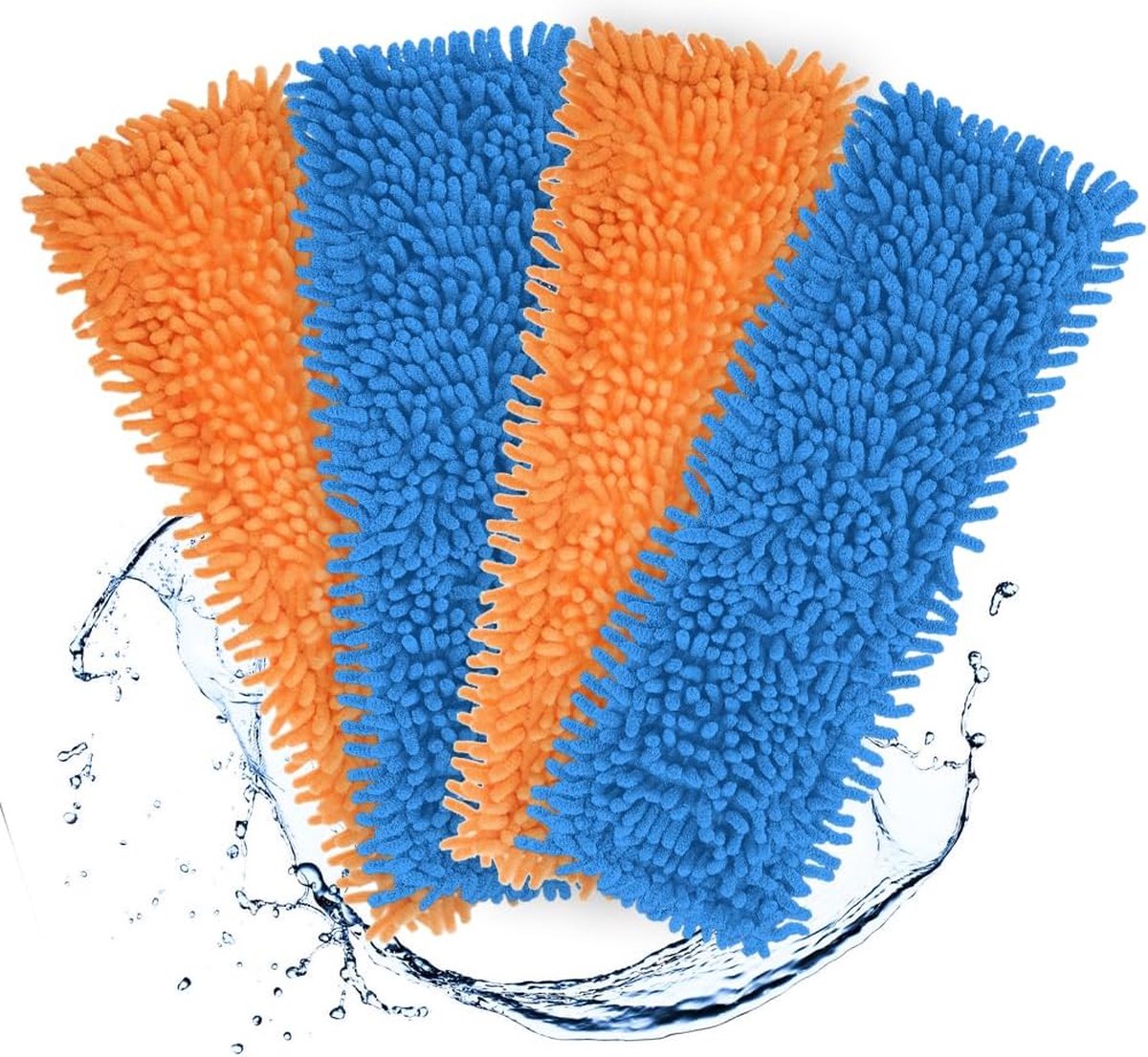 Goedkoopste Selbro ® Mophoesjes van Microvezel voor Efficiënte Reiniging van Diverse Vloeren, Set van 4 Stuks