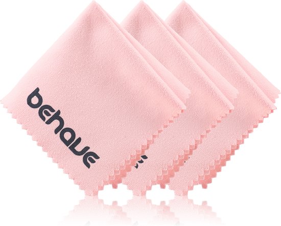 Behave Zilverpoetsdoeken - Sieraden - Glansdoek - Voor zilver/goud - 3 Stuks - 14,5 x 14,5 cm