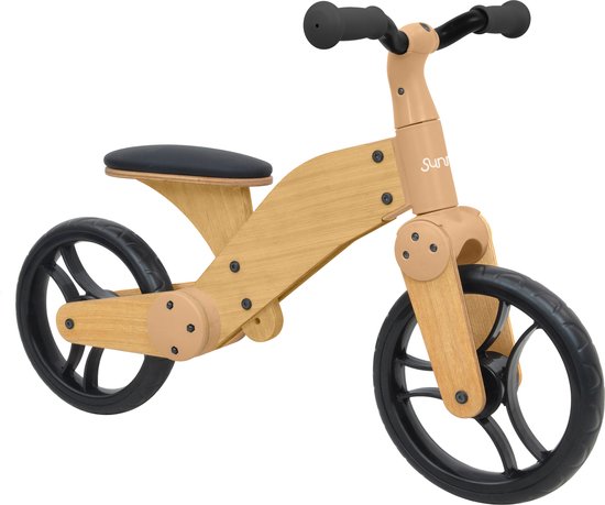 Trybike steel loopfiets vintage blauw mat - bruin
