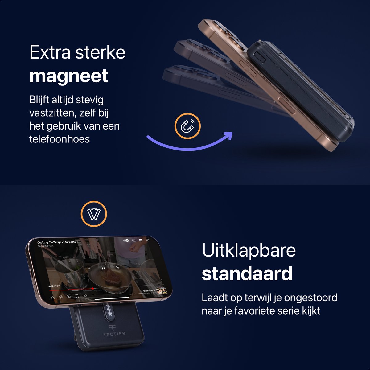 MagSafe Multifunctionele Powerbank - Draadloze Powerbank - afbeelding 3