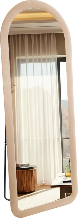 Miroir Sur Pied Ovale, Pleine Longueur, Cadre En Métal, 40 X 160 Cm Couleur Blanc 99261159 Miroir Sur Pied Ovale, Pleine Longueur, Cadre En Métal, 40 X 160 Cm Couleur Blanc 99261159