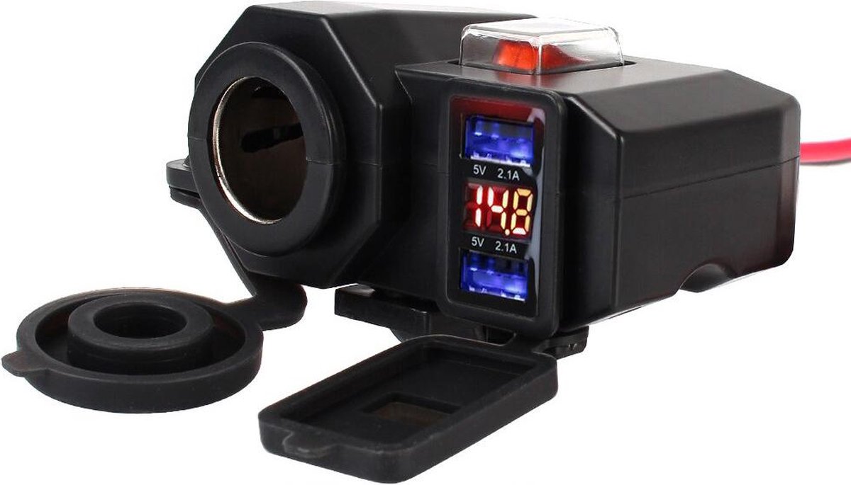 Goedkoopste Borvat® | Nest aanstekers motorfiets 2x usb voltmeter