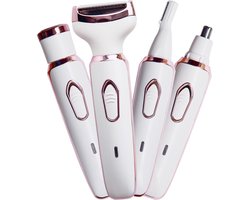 Pumpify Ladyshaves voor Vrouwen 4 in 1 – Ladyshave - Baardtrimmer – Neustrimmer – Bodygroomer – Wenkbrauw Trimmer - Oplaadbaar - Lady Shave