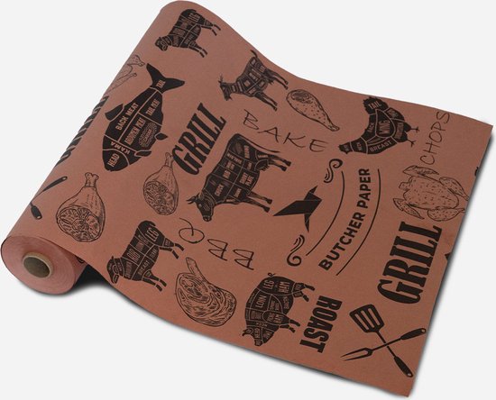 Metzgerpapier, 30 cm x 50 m Butcher Paper, Butcherpapier für Fleisch