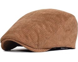 WiseGoods Luxe Corduroy Flatcap Mannen - Flat Caps Heren - Retro Caps Man - Pet - Kleding Accessoires - Petten - Petje - Khaki
