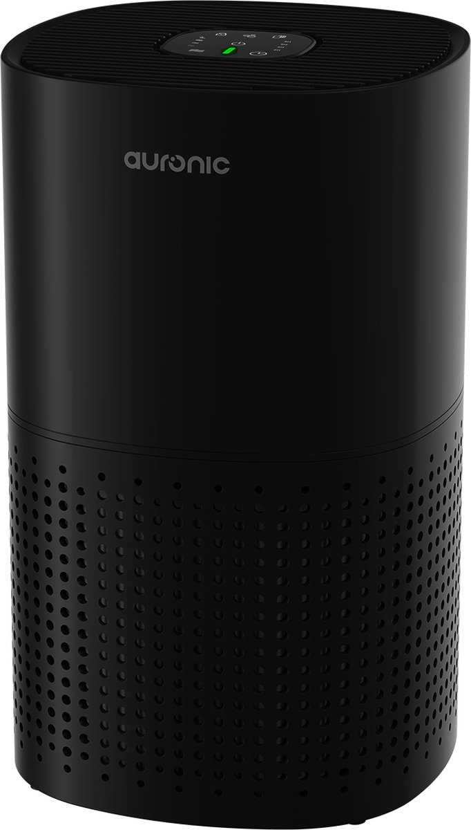 Auronic Luchtreiniger Fresh - Met HEPA 13-filter - 225 m³/u - 45 m² - Koolstoffilter - 3 Standen - Air Purifier - Zwart