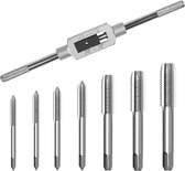 HSEAMALL Set van 13 stuks, combi-boor, schroefdraadboor, bitset, 6 mm, HSS M3-M10 schroefdraadsnijderset SAE 6-32NC tot 1/4-20NC boren, draadsnijders en verzinken, ijzer, aluminium, koper, metaal HSEAMALL Set van 13 stuks, combi-boor, schroefdraadboor, bitset, 6 mm, HSS M3-M10 schroefdraadsnijderset SAE 6-32NC tot 1/4-20NC boren, draadsnijders en verzinken, ijzer, aluminium, koper, metaal