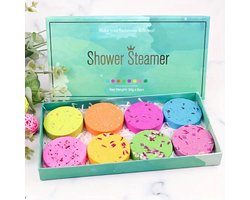 foto van Shower steamers - Douche Bruisballen - Douche Steamer - Shower Bomb - Geschenkset - Bruisbal Douche - Douche Bom - 8 stuks - Aromatherapie - Wellness box gifts