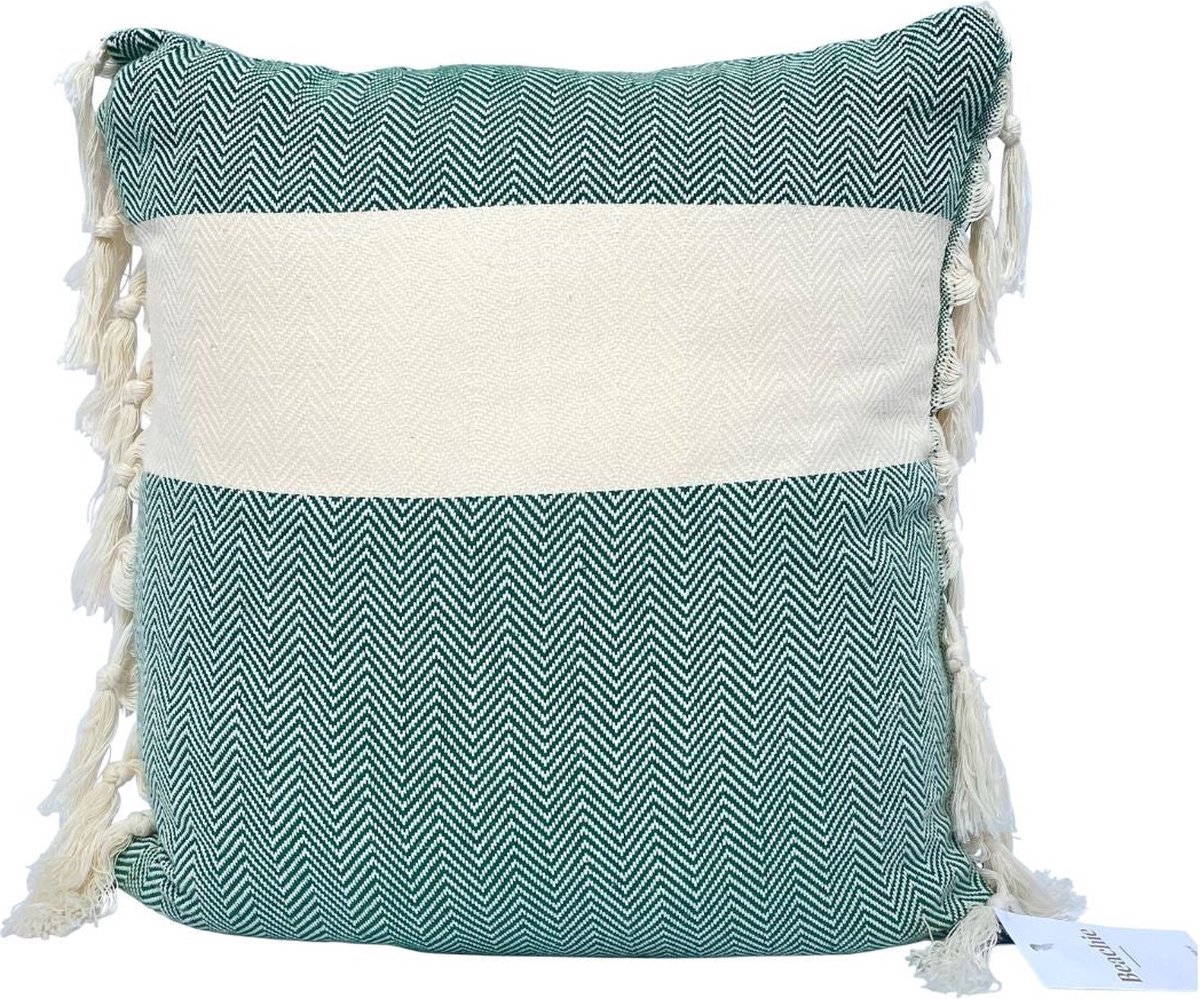 Beachie Cannes Groen 50 x 50 cm Kussenhoes zonder vulling