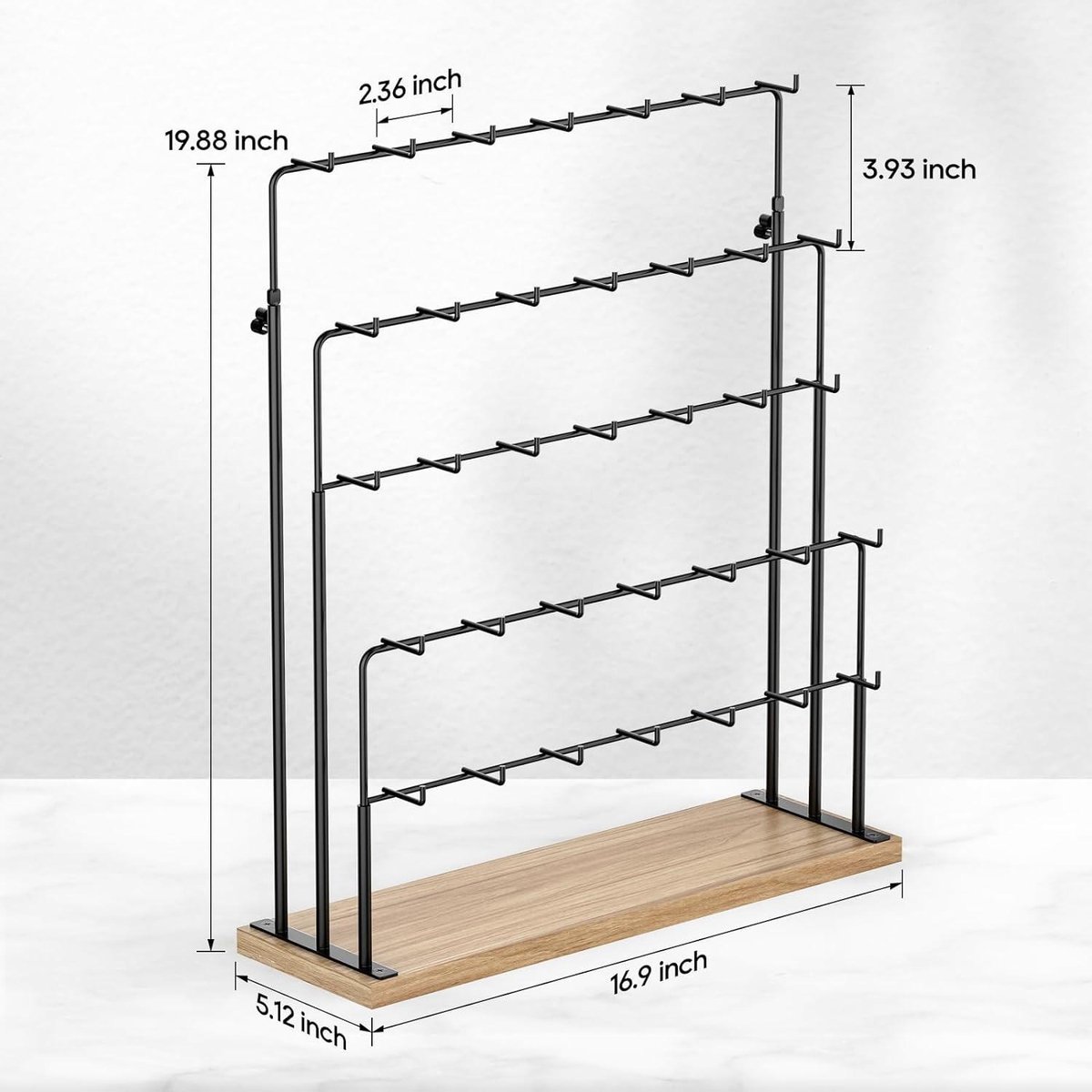Sieradenstandaard 8 Stuks Sieraden Displays Houder Set, Ketting Buste Display, Sieraden Display Stand, Ring Oorbellen Stand for Sieraden Organizer, Verzamelen, Verkopen, Shows(Zwart) Sieradenhouder Si