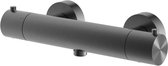 Hotbath Archie Douchemengkraan - thermostatisch - 1/2 doucheslang - onderaansluiting - BGP - Geborsteld Gunmetal PVD