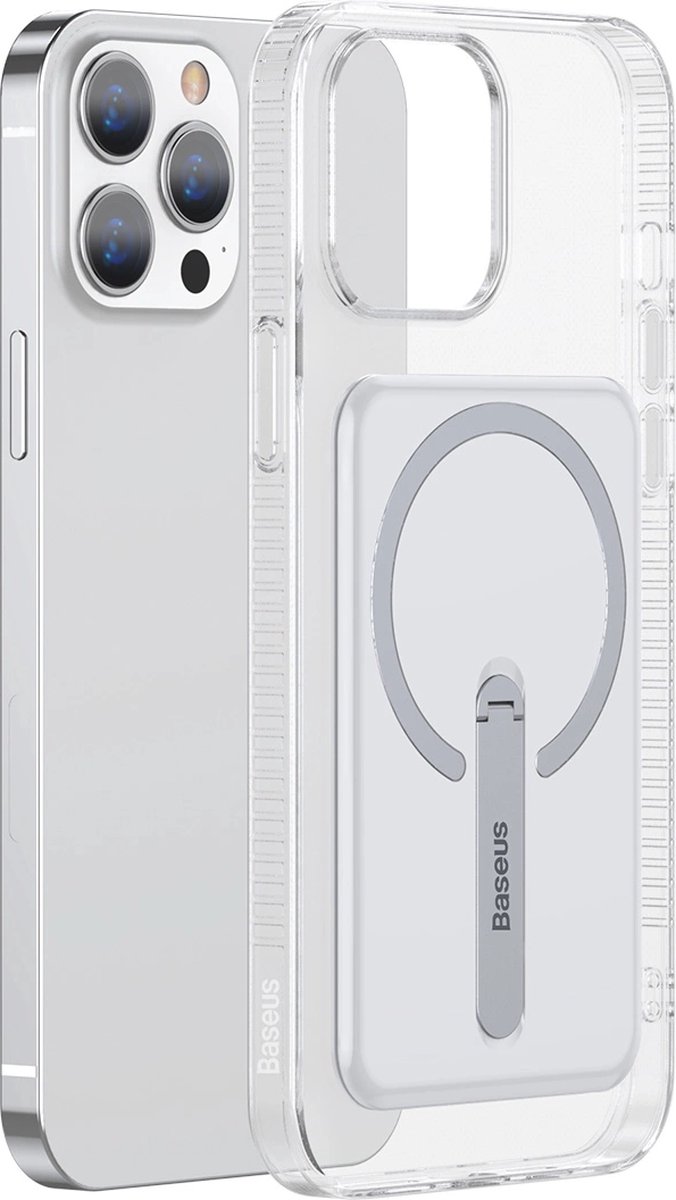 Baseus Magnetisch bevestiging Hoesje voor iPhone 13 Pro - Transparant