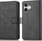 imoshion Étui adapté pour iPhone 16 avec porte-cartes - Bookcase de Luxe imoshion - Zwart
