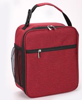 Geïsoleerde lunchtas Camo koeltas Draagbare draagtas Lunchbox tas voor jongens Meisjes Vrouwen Mannen naar school Kantoor Buiten - rood