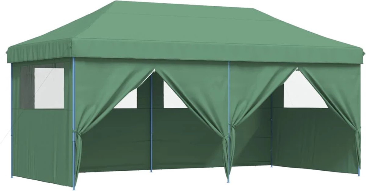 Partytent opvouwbaar - Paviljoen - 3x6 - Easy up - Waterdicht - met Zijwanden - Weerbestendig - Groen