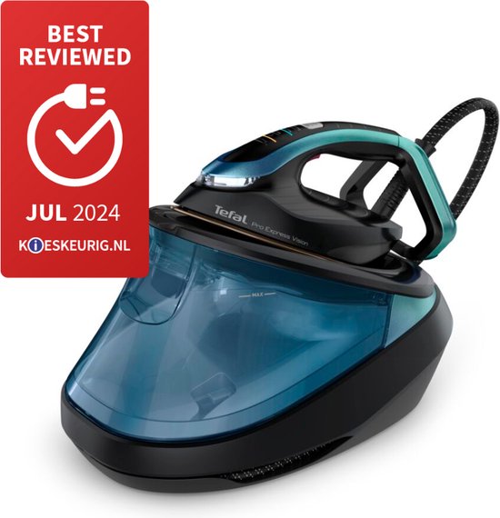 Foto: Tefal pro express vision gv9822 stoomgenerator 3000w zwart blauw