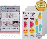 Krimpfolie Knutselpakket Oorbellen maken - Krimpfolie vellen - Krimpie dinkie pakket - Oorbellen maken set meisjes