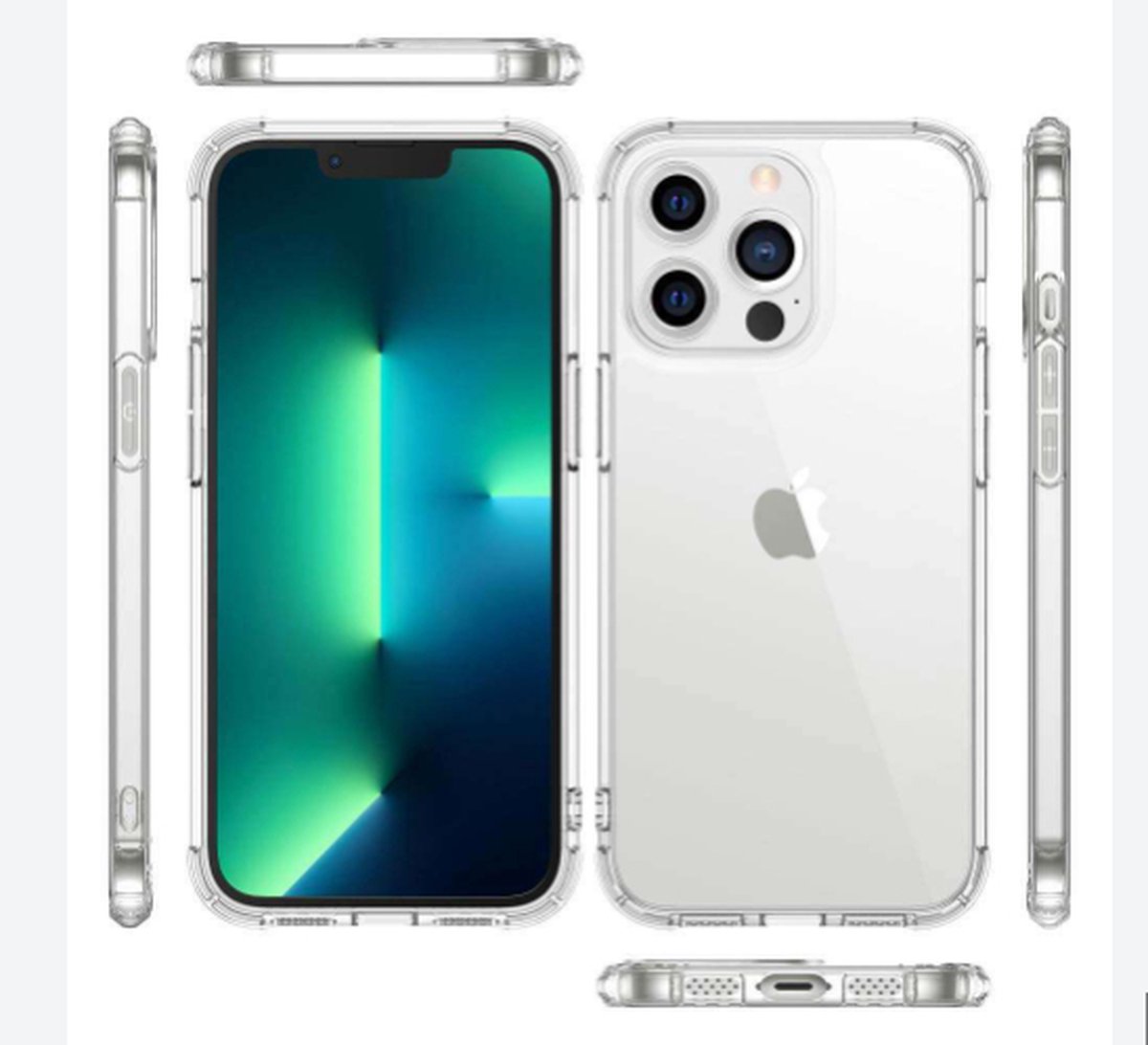 Telefoonhoesje geschikt voor Apple Iphone 14 PRO hoesje siliconen - backcover - optimale bescherming - Transparant