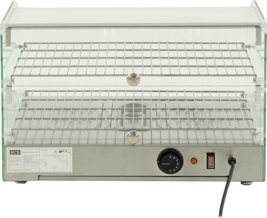 HCB® - Professionele Horeca Warmhoudvitrine - 45 liter - 230V - RVS / INOX - 37.5x55.5x37.5 cm (DxBxH) - 14 kg - 3378 — afbeelding 3