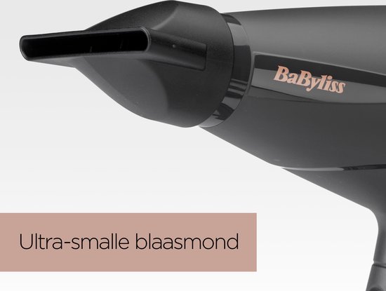 BaByliss Smooth Pro 2100 Föhn 6709DE - Fohn met diffuser en blaasmond - Haardroger - Professionele AC-Motor - 2100 Watt - Coolshot